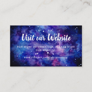 Galaxy Night Sky Under the Stars Romance Website Enclosure Card