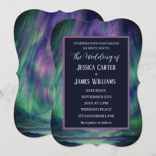 Galaxy Northern Lights Outer Celestial Stars Invitation