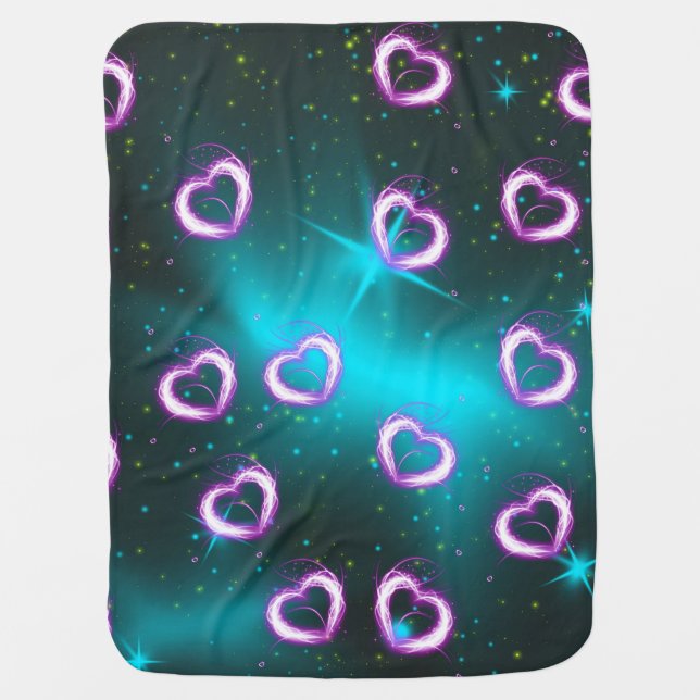Galaxy of heart baby blanket (Front)
