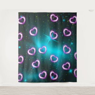 Galaxy of heart tapestry
