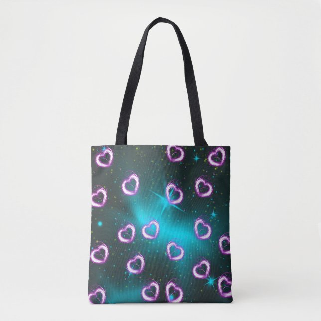 Galaxy of heart tote bag (Front)