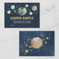 Galaxy Outer Space Moon Star Boy Diaper Raffle