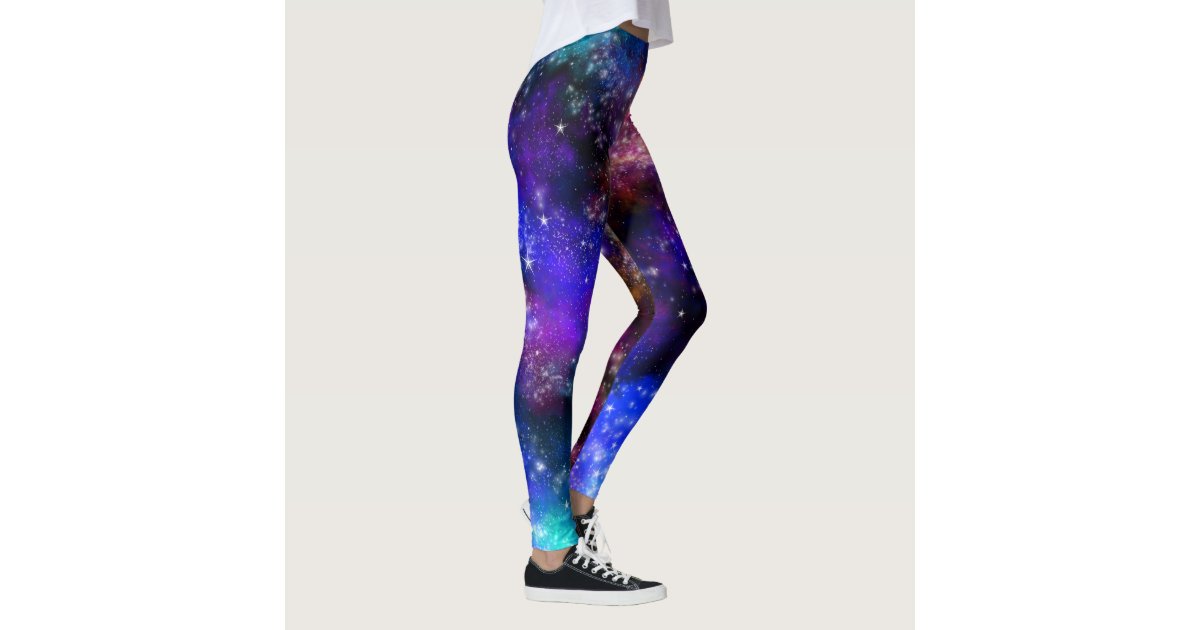 Pastel pink galaxy leggings