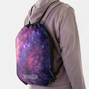 Galaxy Outer Space Planets Stars Sky Universe  Drawstring Bag