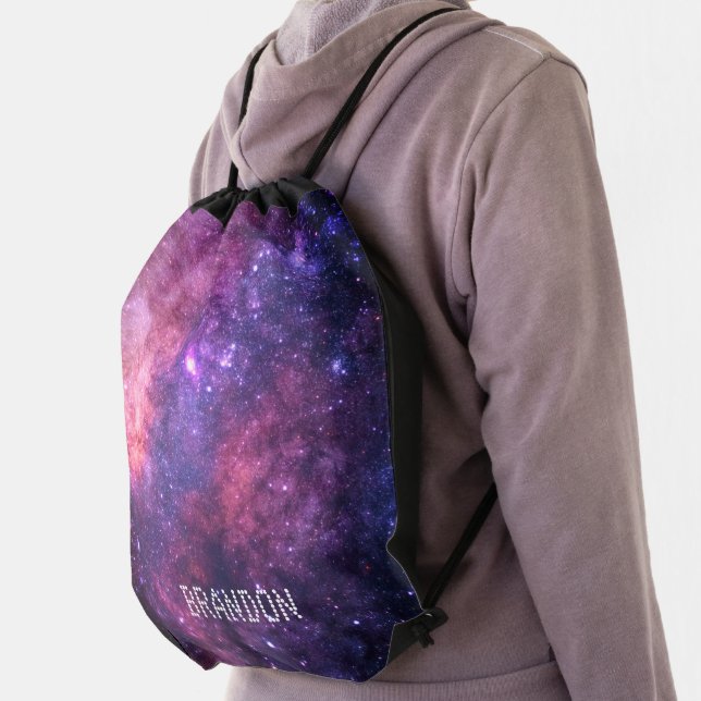 Galaxy Outer Space Planets Stars Sky Universe  Drawstring Bag (Insitu)