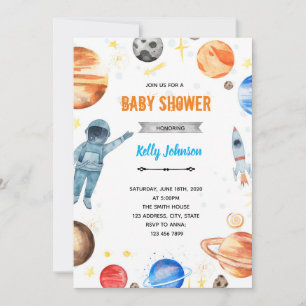 Galaxy outer space shower invitation