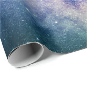 Galaxy Outer space Sky Stars Celestial Blue  Wrapp Wrapping Paper (Roll Corner)