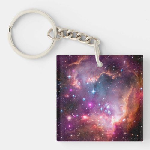 Galaxy Outer Space Stars Interstellar Nebula Keychain