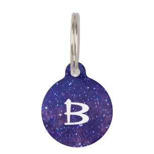 Galaxy Outer Space Stars Pet ID Tag