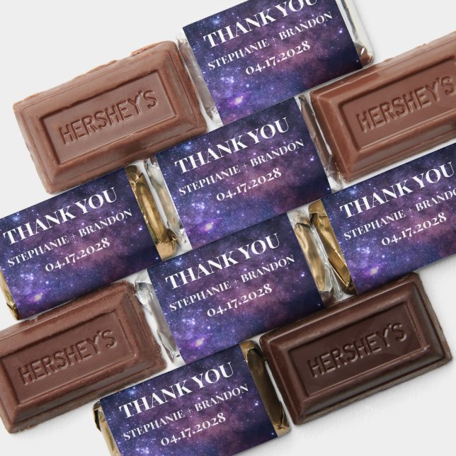 Galaxy Outer Space Stars Starry Thank you Hershey's Miniatures (Assorted)