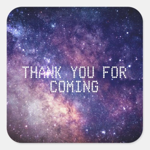 Galaxy Outer Space Stars Starry Thank you Square Sticker