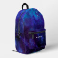 Galaxy Outer Space Universe w/ Name Kids Printed Backpack | Zazzle