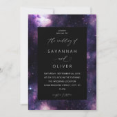 Galaxy Outer Space Wedding Invitation (Front)
