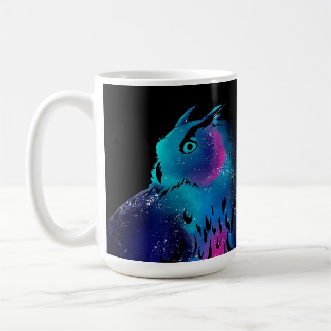 Galaxy Owl Coffee Mug (Left)