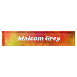 Galaxy Paint Splatter effect  Desk Name Plate