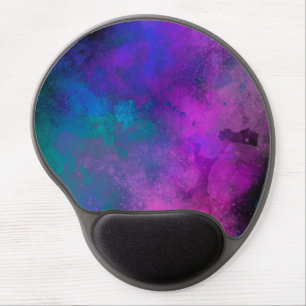 Galaxy Paint Splatter effect Gel Mouse Pad