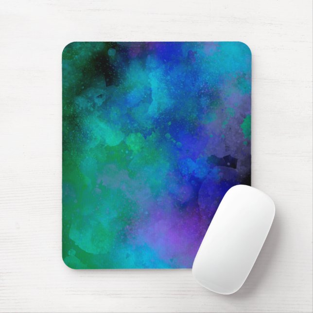 Galaxy Paint Splatter effect Mouse Pad (With Mouse)