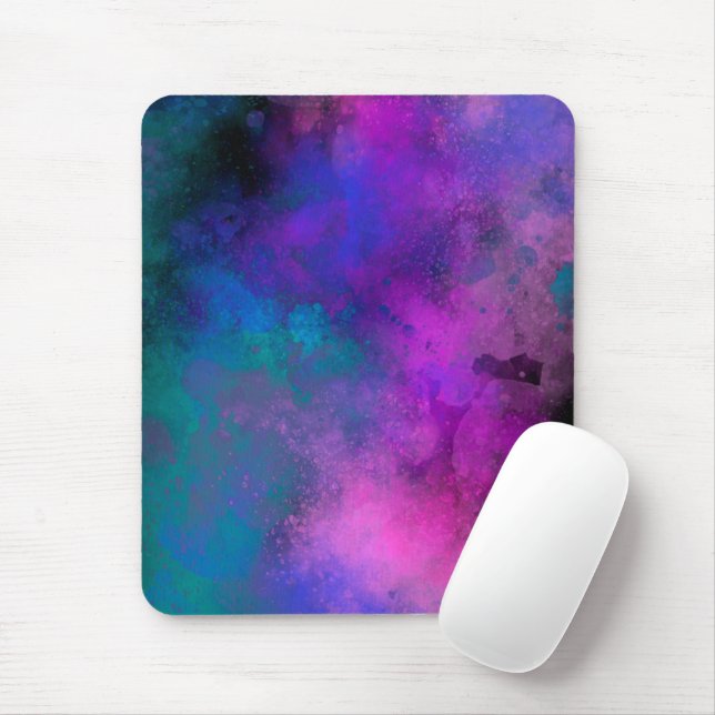 Galaxy Paint Splatter effect Mouse Pad (With Mouse)