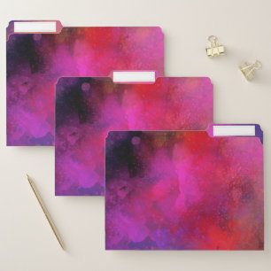 Galaxy Paint Splatter effect Pink File Folder
