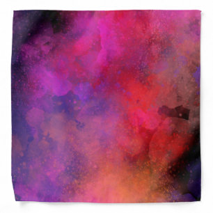 Galaxy Paint Splatter effect Pink Purple Bandana