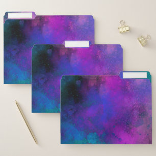 Galaxy Paint Splatter effect Purple Blue  File Folder