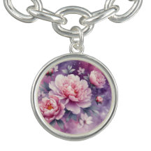 Galaxy Peony Charm Bracelet