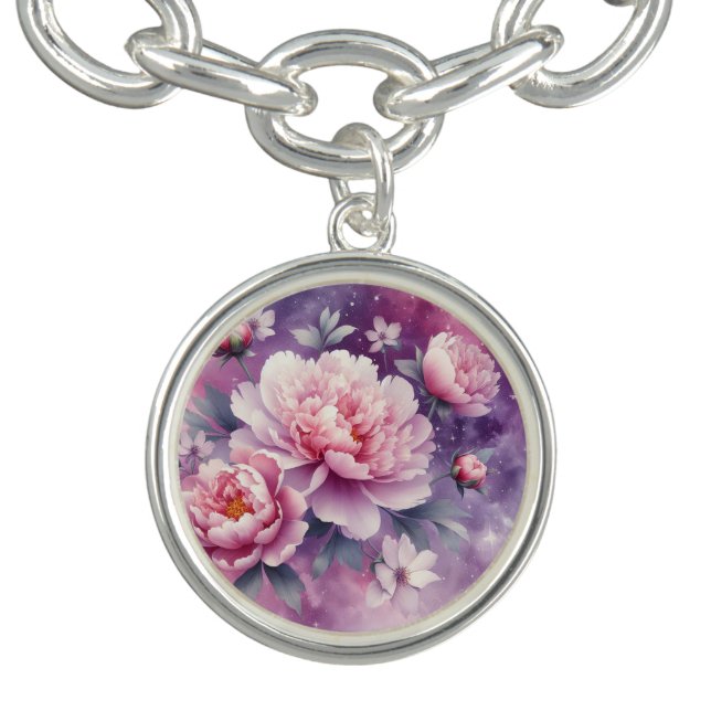 Galaxy Peony Charm Bracelet (Design)