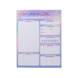 Galaxy Personalised Plans For Today Daily Planner Notepad
