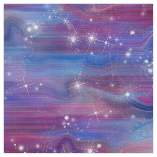 Galaxy pink beautiful night starry sky image fabric