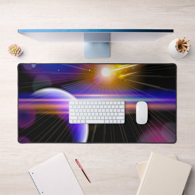 Galaxy Planet and Star Design Desk Mat (Office 1)