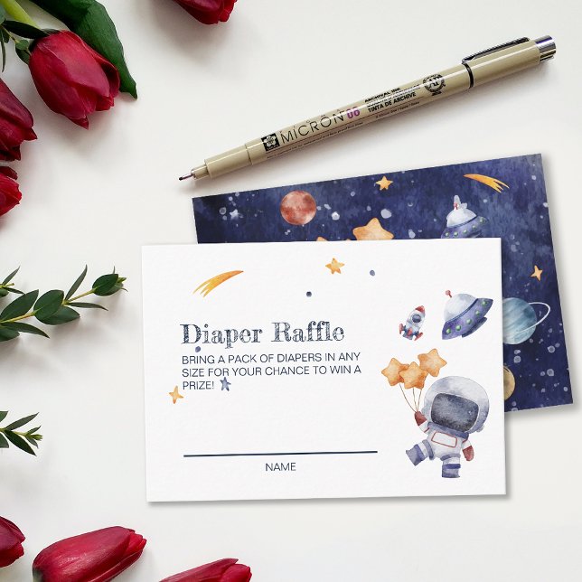 Galaxy Planet Baby Shower Diaper Raffle Game Card (Galaxy Planet Baby Shower Diaper Raffle Game Card)