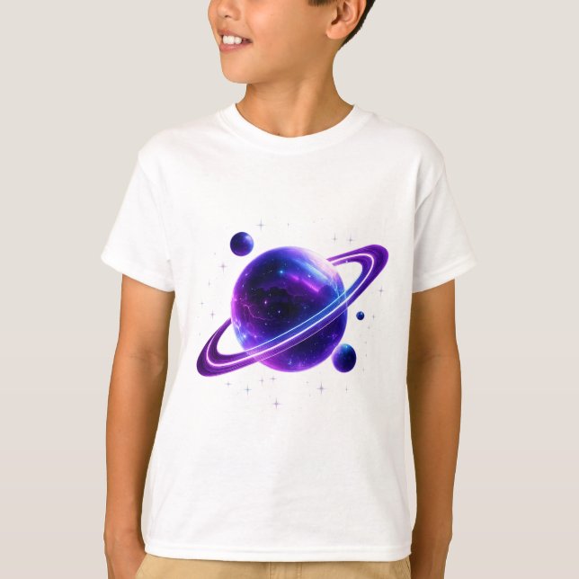 Galaxy Planet Space Kids T-Shirt (Front)