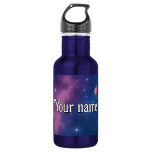 Galaxy Planet Water Bottle – Custom Name