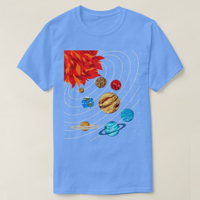 Galaxy Planets Astronomy Space Science Solar Syste T-Shirt (Design Front)