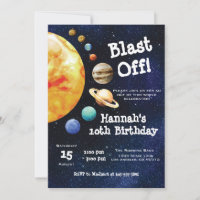 solar system birthday invite