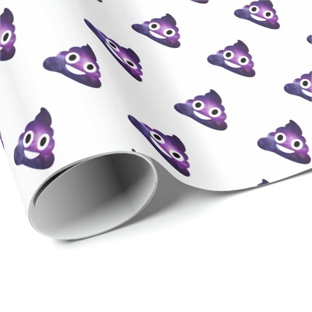 Galaxy Poo Emoji Wrapping Paper (Roll Corner)