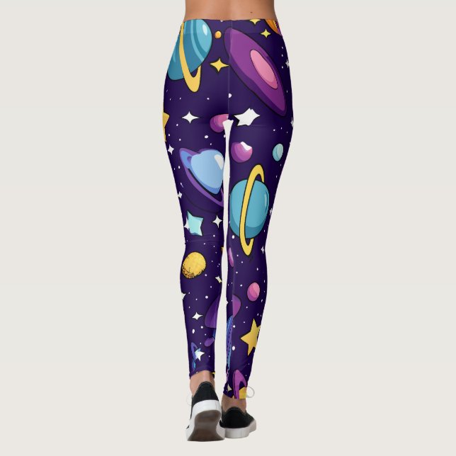 Galaxy Print Leggings (Back)