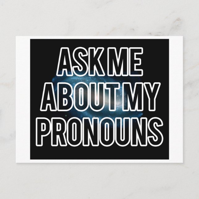 Galaxy Pronouns Postcard (Front)