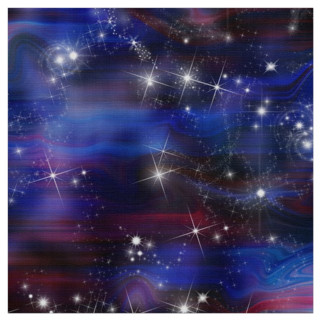 Galaxy purple beautiful night starry sky image fabric (Swatch)
