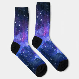 Galaxy Purple Space Nebula Cool Adventure Mens Socks