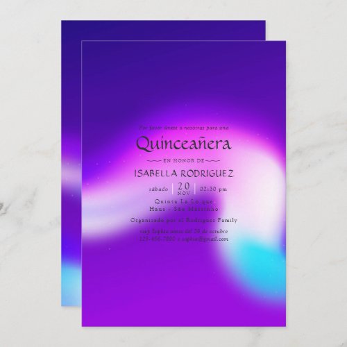 Galaxy Quinceaera Invitation