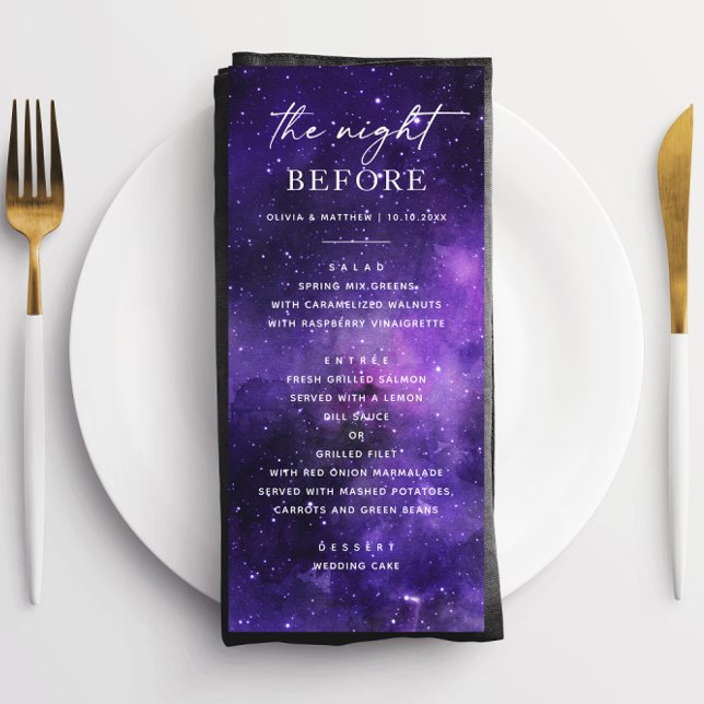 Galaxy Rehearsal Dinner | Celestial Night Before Menu (Creator Uploaded)