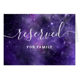Galaxy Reserved Sign Celestial Night Wedding Cards