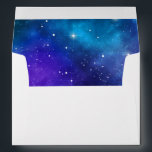 Galaxy Return Address Purple Blue Bar Bat Mitzvah Envelope<br><div class="desc">Elegant, modern galaxy return address bar mitzvah envelopes with an optional Star of David that can be easily personalized by you! This unique pre addressed back flap envelope template works perfectly for a cool universe space party theme for bat mitzvahs, birthday parties and other out of this world celebrations. The...</div>