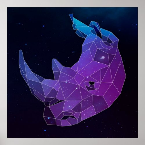 Galaxy Rhino  Modern Decorate Poster