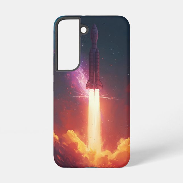  Galaxy Rocket Case – Bold Cosmic Design (Back)