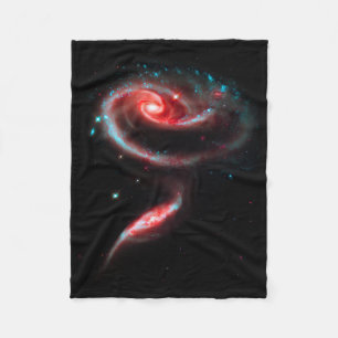 Galaxy Rose Red Fleece Blanket