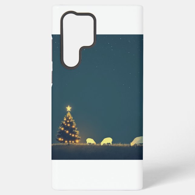 Galaxy S22 Ultra phone case Christmas winter night (Back)