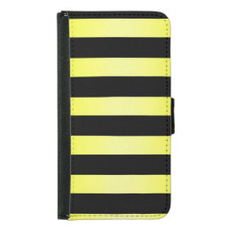 Galaxy S5 Wallet Case (Bumblebee) Stripes