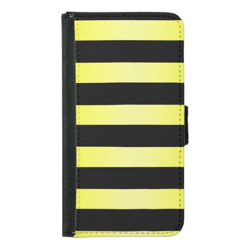 Galaxy S5 Wallet Case Bumblebee Stripes